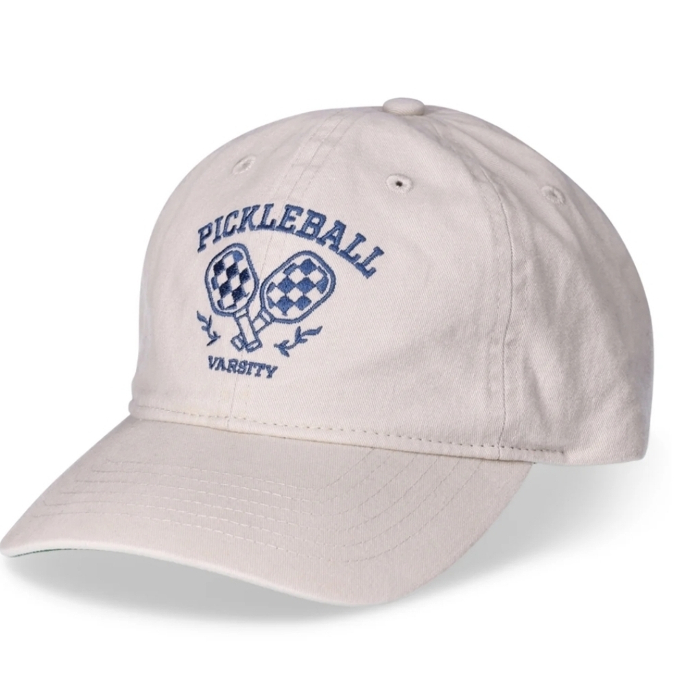 Pickleball Varsity Cap in Almond and Slate Blue NWT